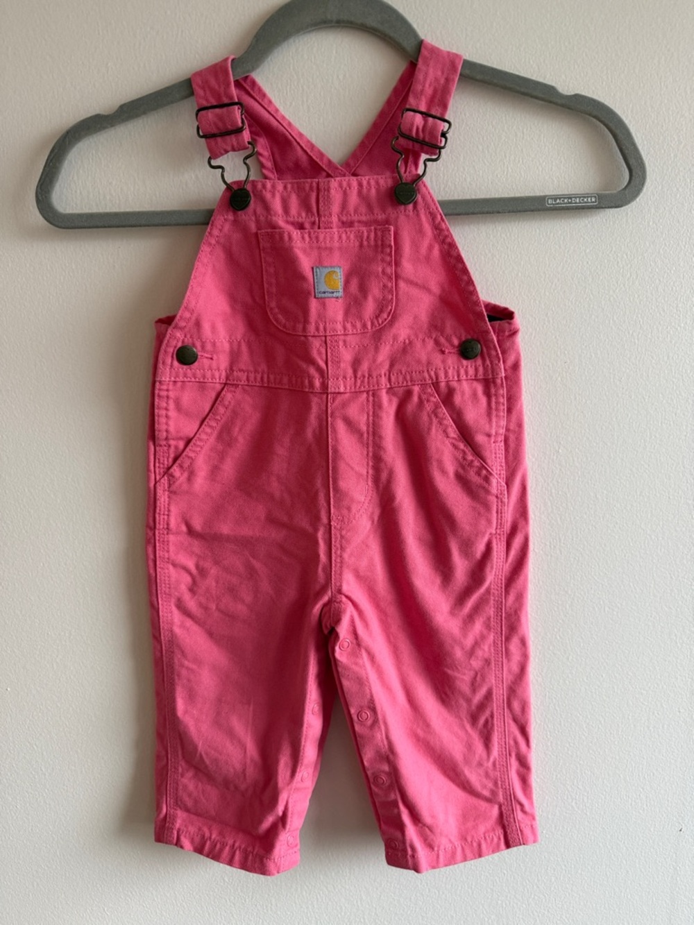 Carhartt Hot Pink Kids Overalls with Front Pocket